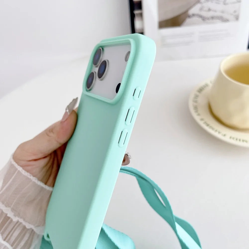 Strap Lanyard Matte Silicone Case