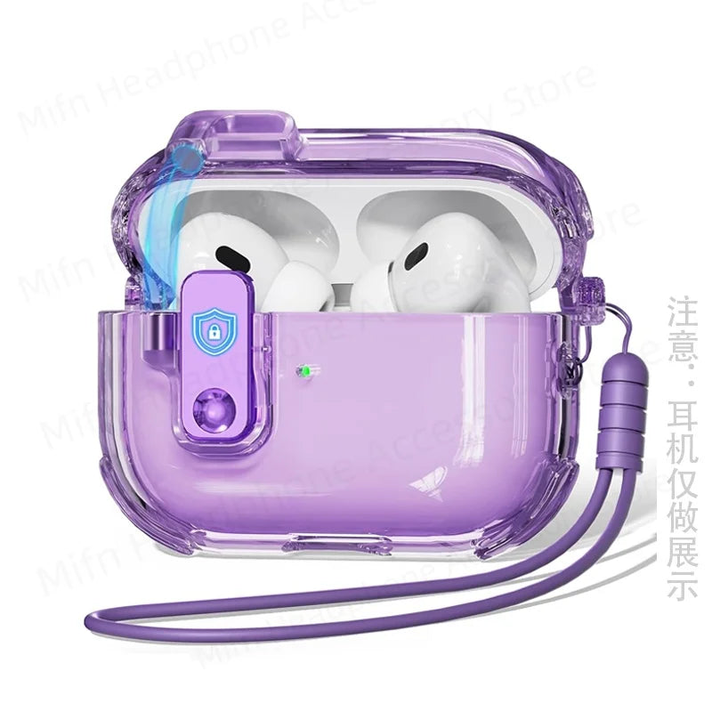 Cover for air pods pro 2 Shockproof Protective Cover Automatic Pop-up Case for air pods Safety lock design for airpod 4 Case