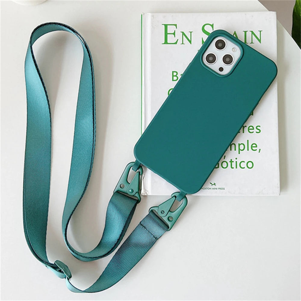 Strap Lanyard Matte Silicone Case