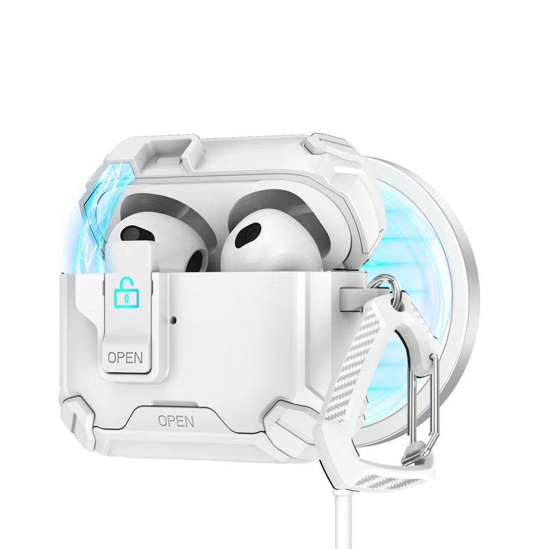 Cover for air pods pro 2nd 2023 Full Protect Pop-Up Lid Open case&Magnetic Lock&Phone-Stand Design for Men AirPods Pro 2/1 Case