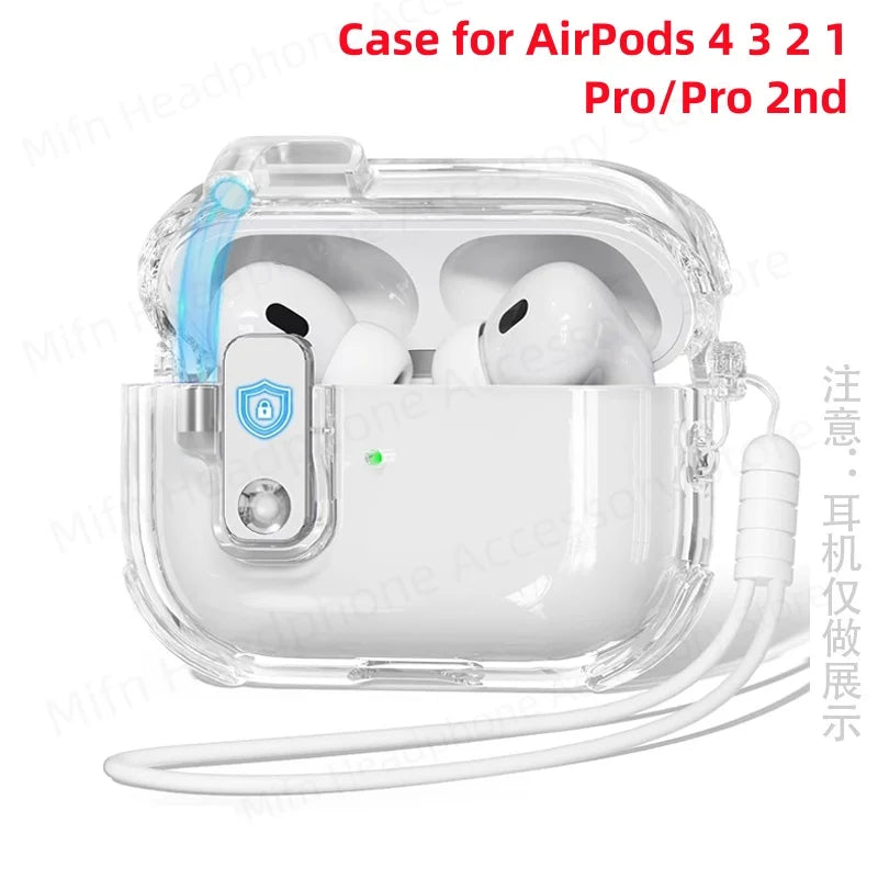 Cover for air pods pro 2 Shockproof Protective Cover Automatic Pop-up Case for air pods Safety lock design for airpod 4 Case