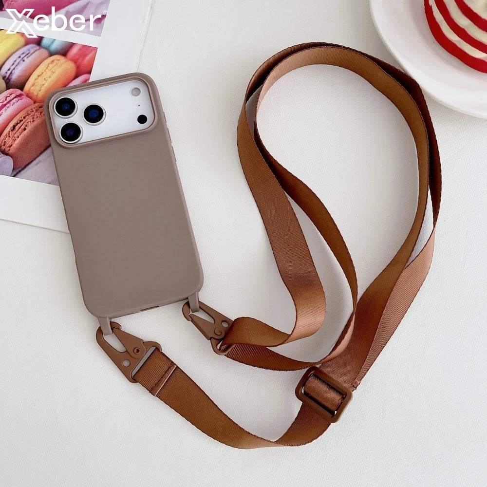 Strap Lanyard Matte Silicone Case