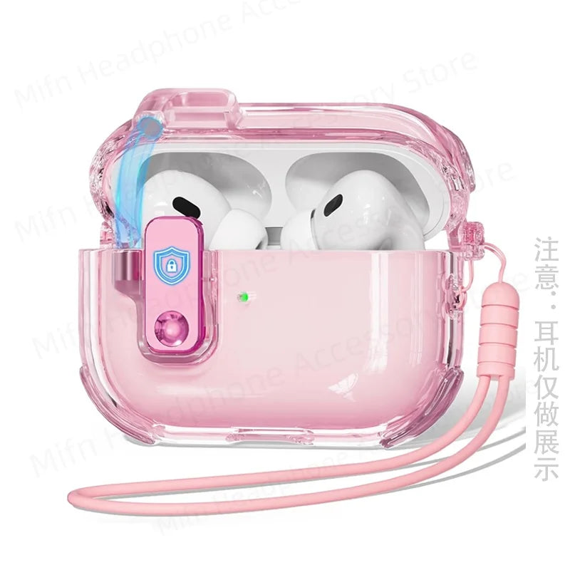 Cover for air pods pro 2 Shockproof Protective Cover Automatic Pop-up Case for air pods Safety lock design for airpod 4 Case